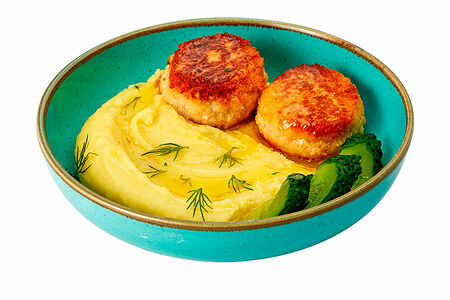 Котлеты куриные с пюре