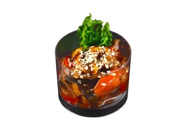 Салат с мраморной говядиной и овощами гриль