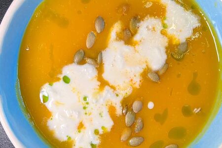 Тыквенный суп со страчателлой