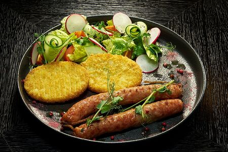 Колбаски из курицы с креветкой