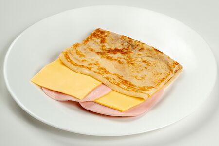 Блин двойной с ветчиной и сыром