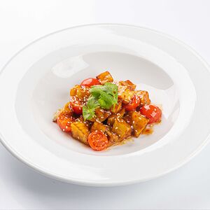 Карамелизированные баклажаны в соусе терияки