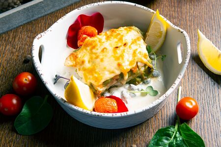 Филе морского языка с тигровыми креветками