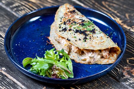 Румяный драник с индейкой