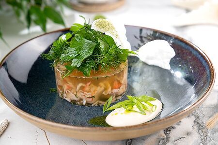 Холодец с крабом