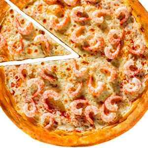 Пицца с креветками