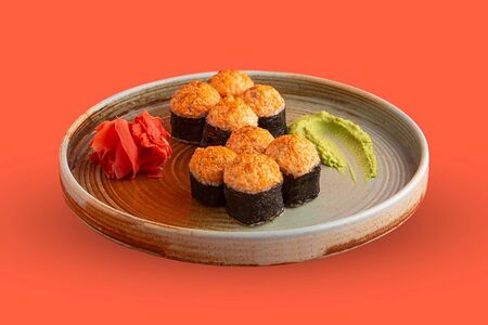 С лососем и креветкой