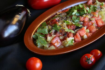 Овощной салат на углях