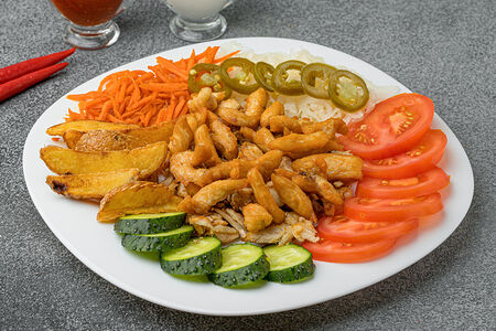 Шаверма на тарелке