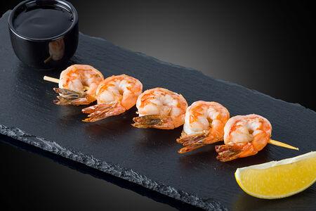 Шашлык из креветок 