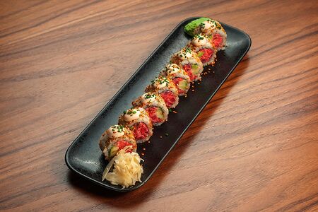 Ролл с угрем и лососем