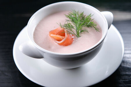 Крем-суп из лосося