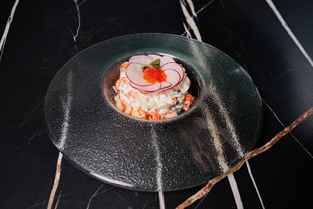 Оливье камчатский краб красная икра