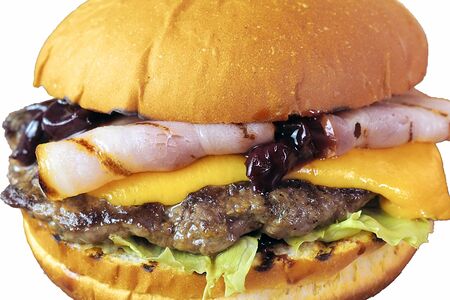 Бургер с вишневым соусом