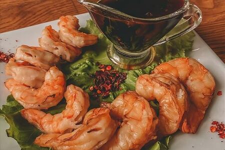 Королевские креветки на углях