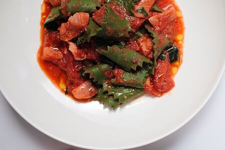 Паппарделле с лососем