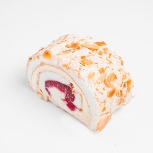 Десерт Меренговый рулет Малина-Фисташка