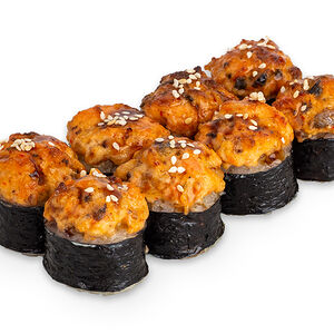Запеченный ролл с угрем и курицей