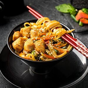 Лапша удон с овощами