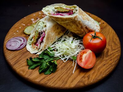 Шаурма вегетарианская с фалафелем