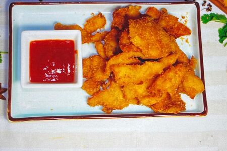 Куриное филе в сухарях