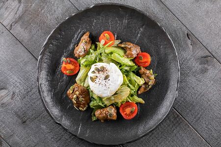 Салат с печенью цыпленка