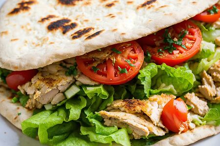 Пита с шашлыком из свинины