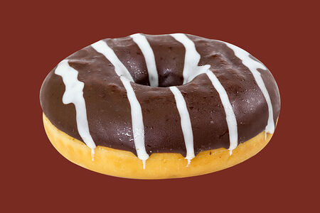 Изделие х/б жареное Тм bakerton: Донат глазированный Шоколад со вкусом шоколада