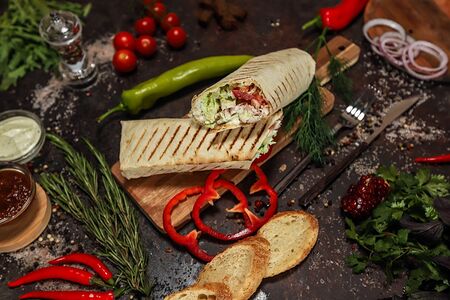 Шаурма с курицей большая