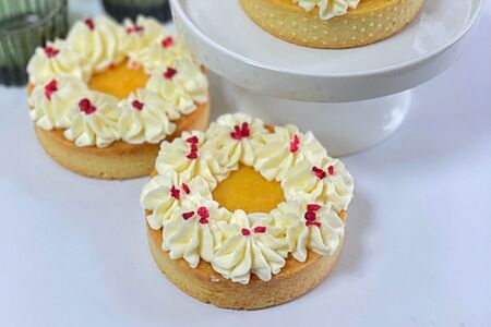 Тарталетка с лимонным курдом и крем-чизом