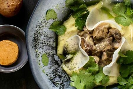 Бефстроганов из говядины с картофельным пюре