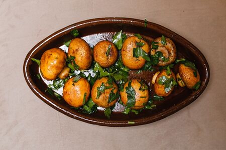 Грибы на мангале