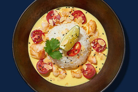 Креветки карри в кокосовом молоке