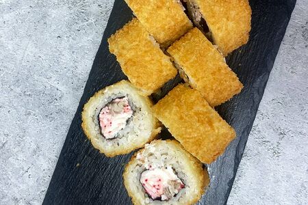 Жареный унаги краб