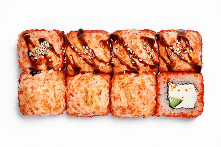 Запеченный ролл с креветкой и крабом Премиум