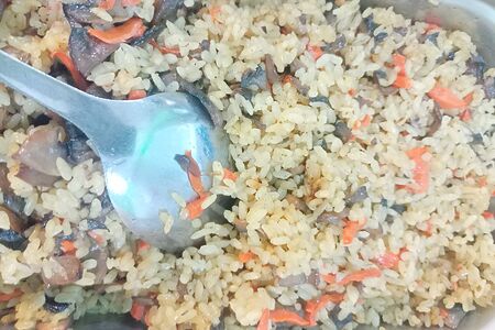 Плов с грибами