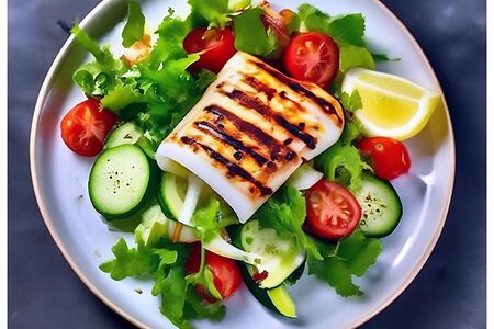 Филе кальмара на гриле