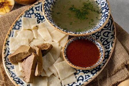 Хинкал тонкий с мясом