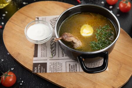 Суп с домашней лапшой и перепелкой