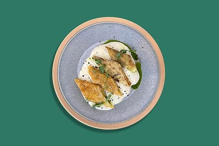 Блины с грибами и индейкой