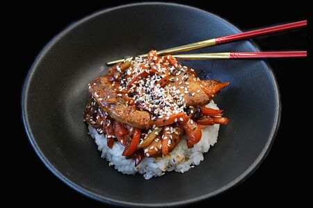 Рис по-японски с курицей