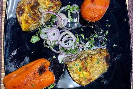 Овощи запечённые на мангале