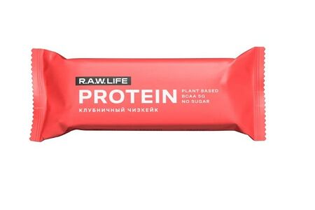 Батончик Rawlife Protein клубничный чизкейк