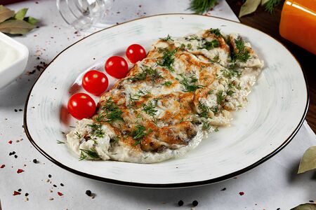 Омлет с грибами и сыром