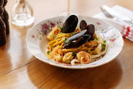 Лингвини с морепродуктами