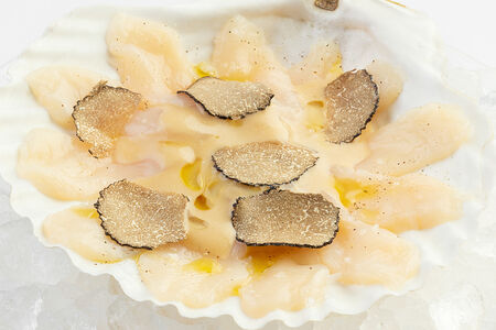 Карпаччо из гребешка с трюфелем