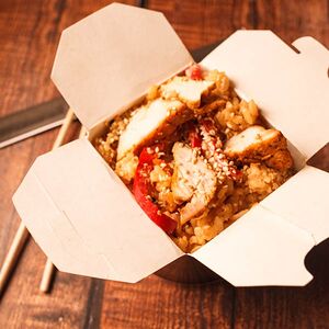 Тяхан с курицей