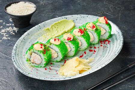 Грин ролл с креветкой и крабом