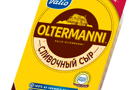 Бзмж Сыр полутвердый Сливочный 45% 250г нарезка Oltermanni