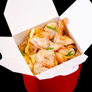 Wok с креветками